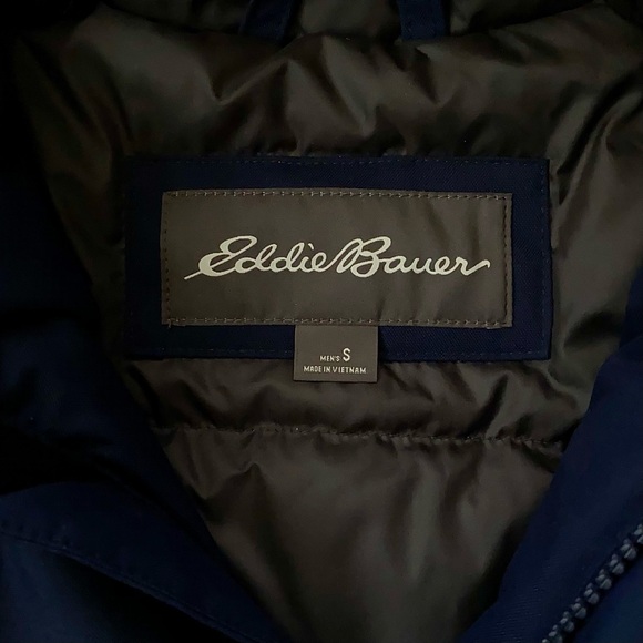 Eddie Bauer Superior Goose Down Blue Hooded Parka Jacket SZ S NWT - Picture 6 of 9